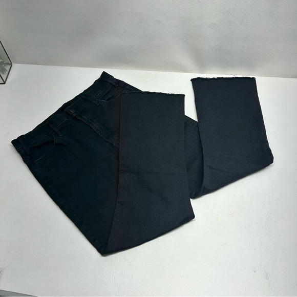 Mother the hustler ankle fray Women's Black Flare Jeans size 31 - Picture 2 of 11